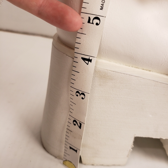 Demonia Womens Platform Ankle Boots Ashes-55 White Bat Buckle no size - Picture 10 of 12